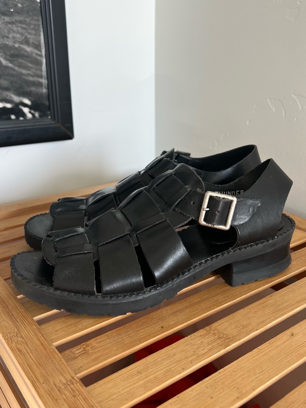 Fisherman sandals leather, made in Brazil, size 7.5-8